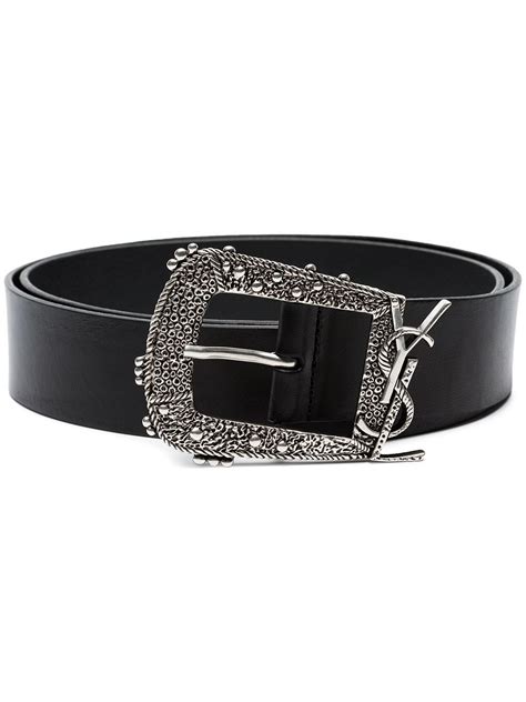 cheyenne monogram belt ysl men|SAINT LAURENT Calfskin Monogram Cheyenne Belt 95 38.